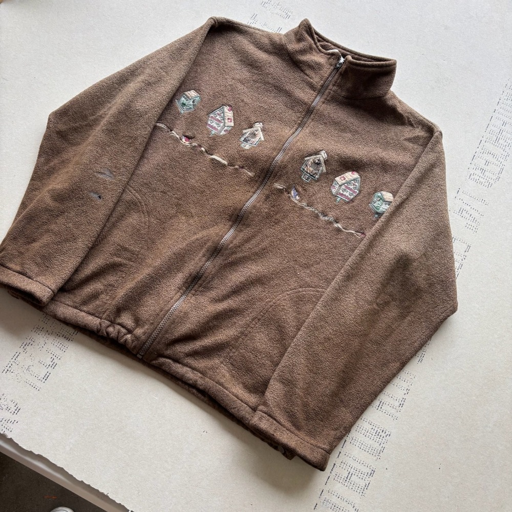 Vintage Northern Reflections Birdhouse Fleece Zip Up Jacket BH-2436B